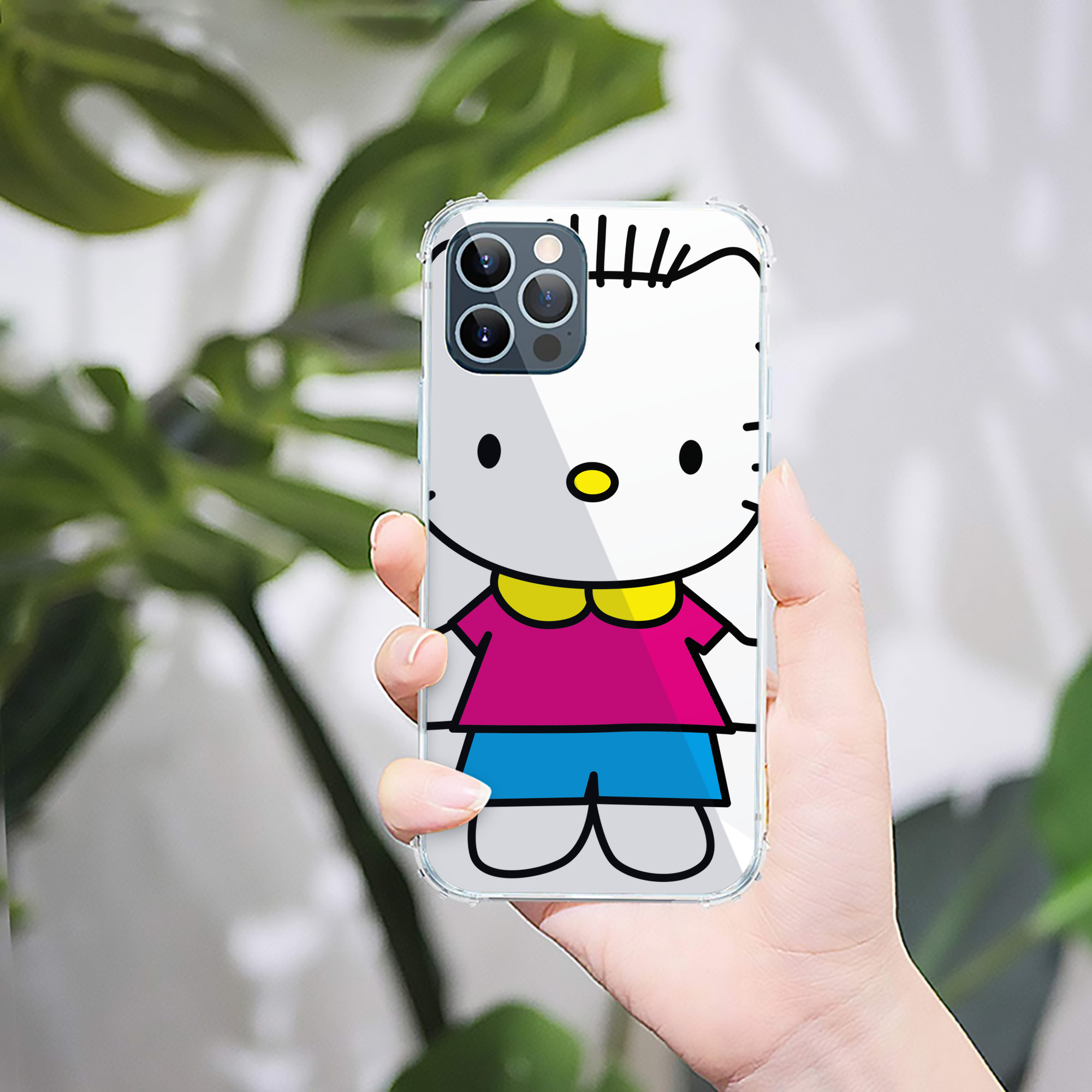 （画像用） Hello Kitty ハローキティ 【iPhone 12シリーズ対応】透明スマホケース（クリアソフトケース）